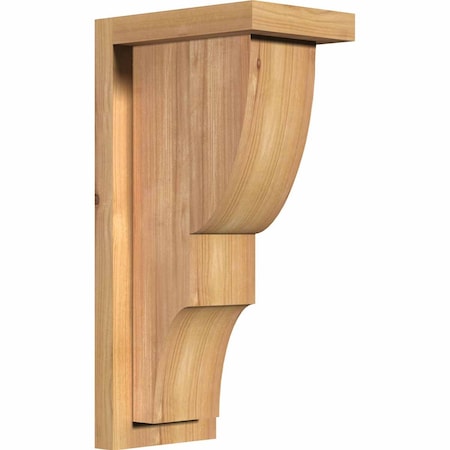 Ekena Millwork Ridgewood Smooth Corbel w/Backplate, Western Red Cedar, 5 1/2"W x 8"D x 16"H COR06X08X16RID01SWR